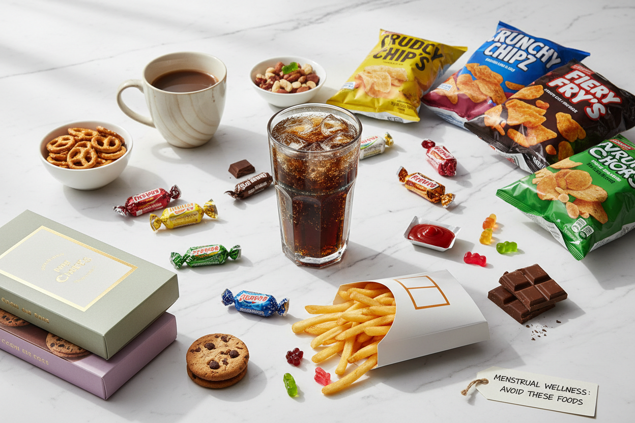 What foods can worsen menstrual cramps?