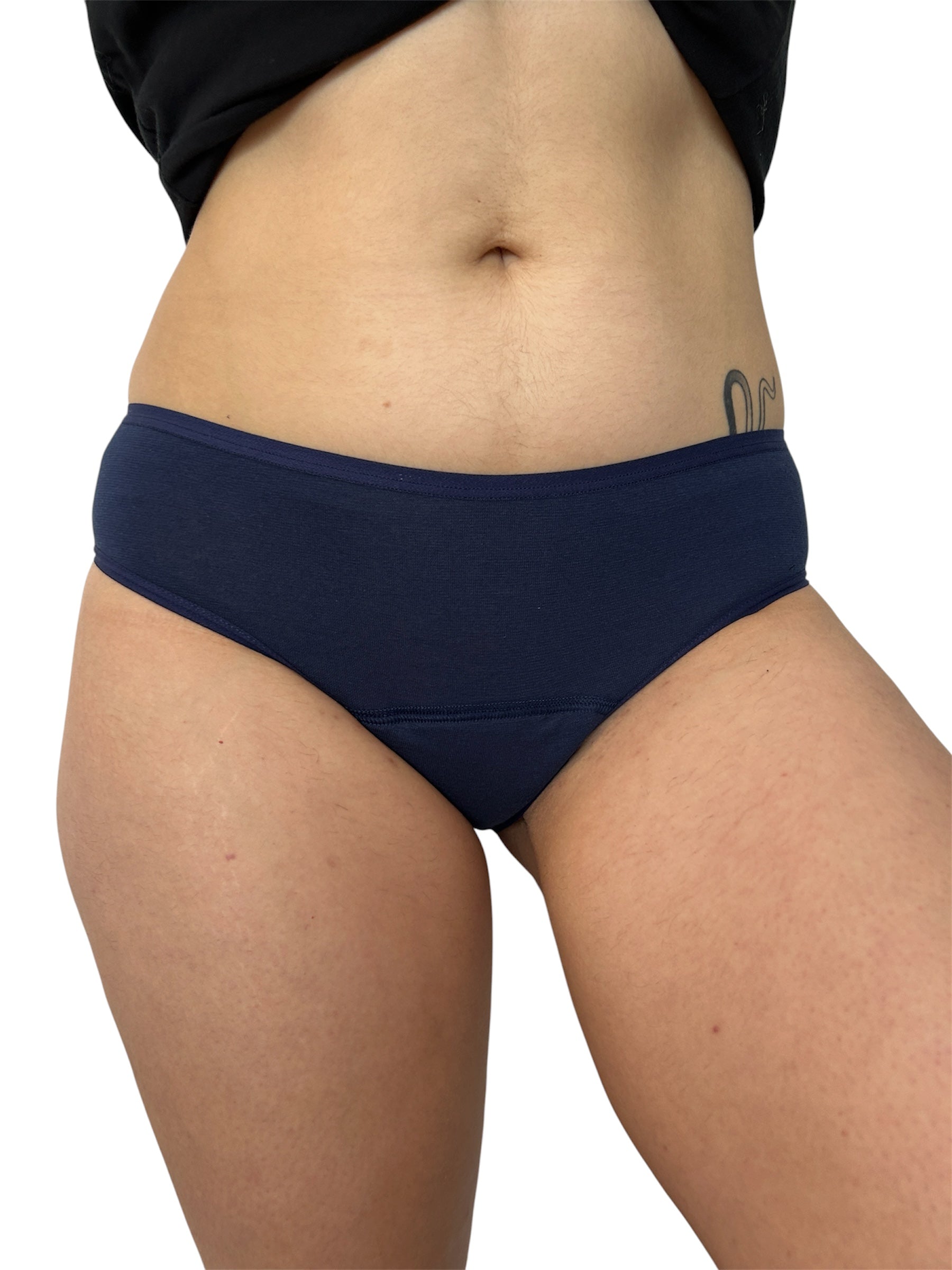 culotte menstruelle marine flux moyen-coton bio- Sherydane
